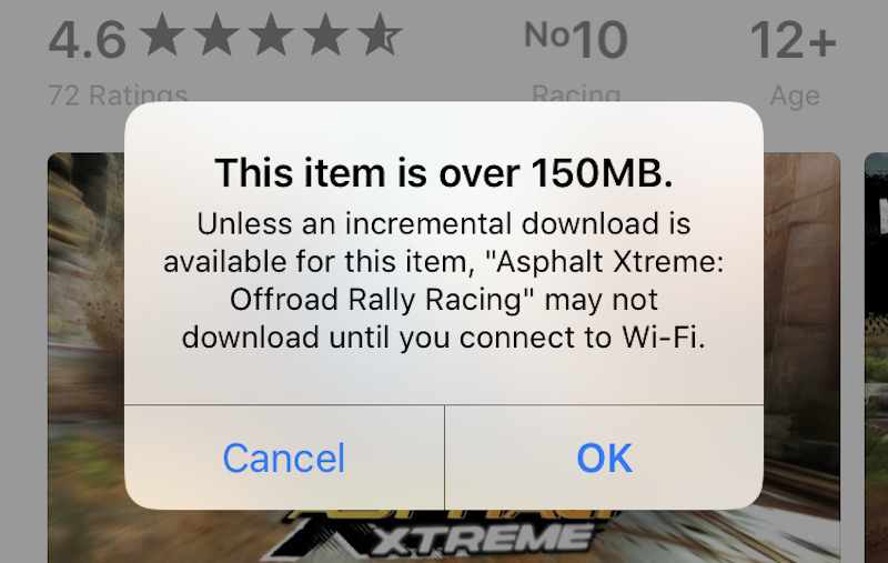 Apple Increases App Download Limit to 150MB Over Cellular Connectivity