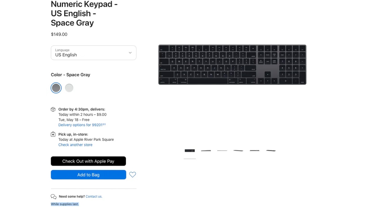 Apple Discontinuing Space Gray Colourway for Its Magic Keyboards, More Accessories