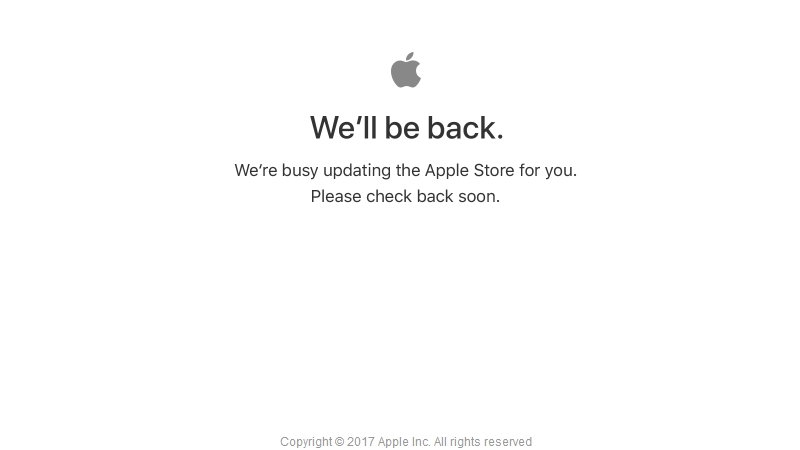 Apple Store Goes Down Ahead of WWDC 2017 Keynote; New iPad and MacBook Models Expected