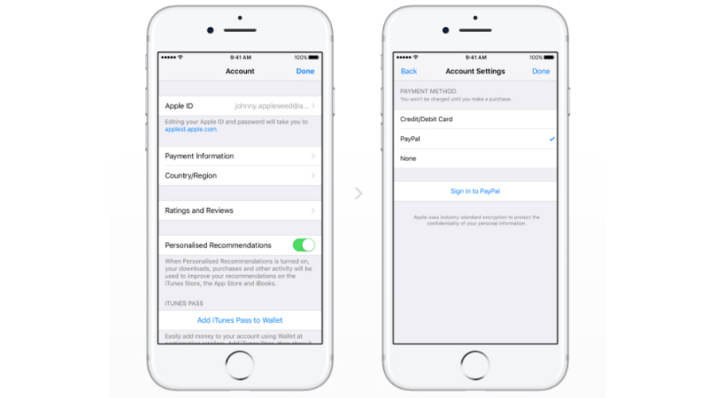 Apple Adds PayPal Payment Option on App Store, Apple Music, iTunes, and iBooks