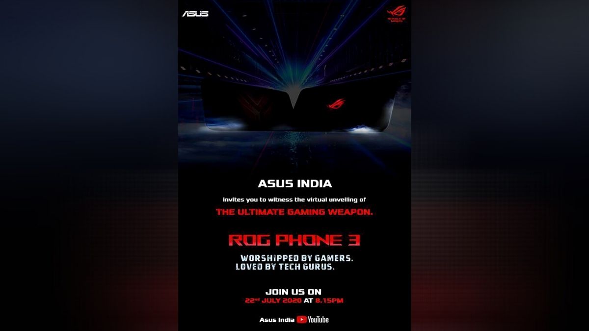 Asus ROG Phone 3 स्नैपड्रैगन 865+ प्रोसेसर के साथ भारत में होगा 22 जुलाई को लॉन्च