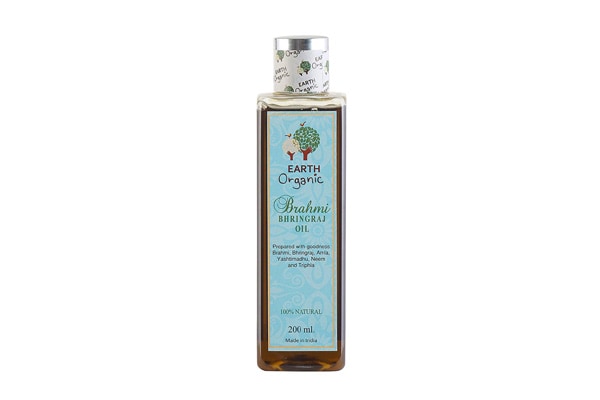 Best Bhringraj Hair Oils - Earth Organic Brahmi Bhringraj Oil 200ml
