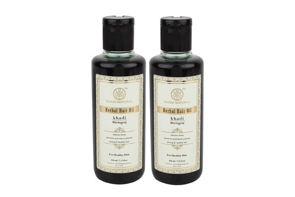 Best Bhringraj Hair Oils - Khadi Natural Bhringraj Hair Oil, 210ml