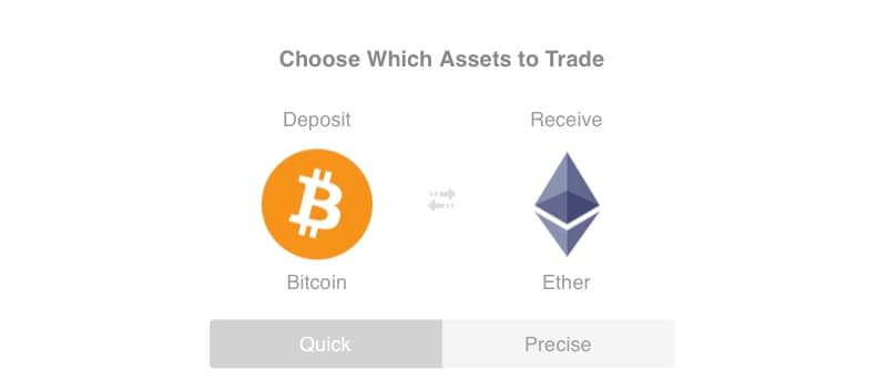 shapeshift btc to eth