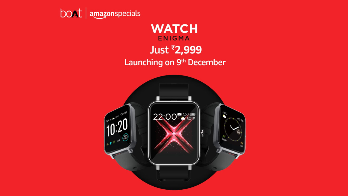 Boat Watch Enigma India Launch on December 9, Will Be Priced at Rs. 2,999