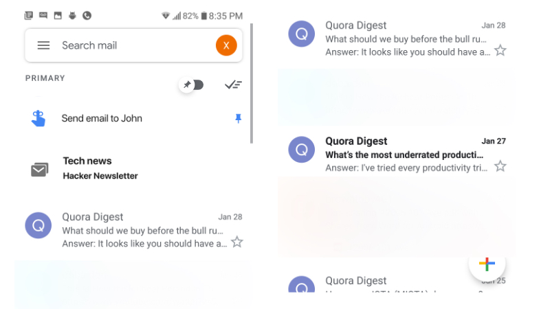 Gmail for Android Reportedly Spotted With 'Inbox by Gmail' Features in Testing