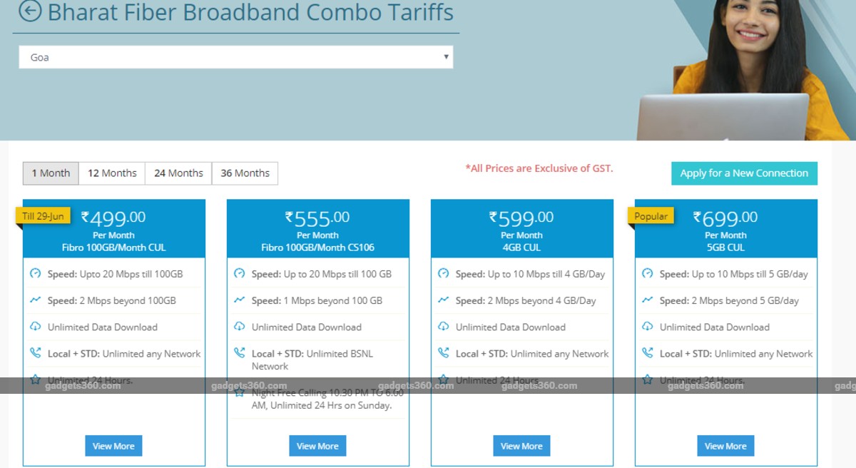 BSNL Extends Availability of Rs. 499 Bharat Fiber Plan With Up to 20Mbps Speeds