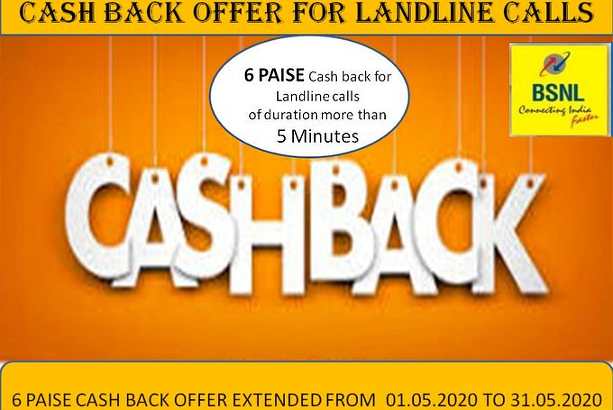 BSNL 6 Paisa Cashback Offer for Landline Calls Extended Till May 31
