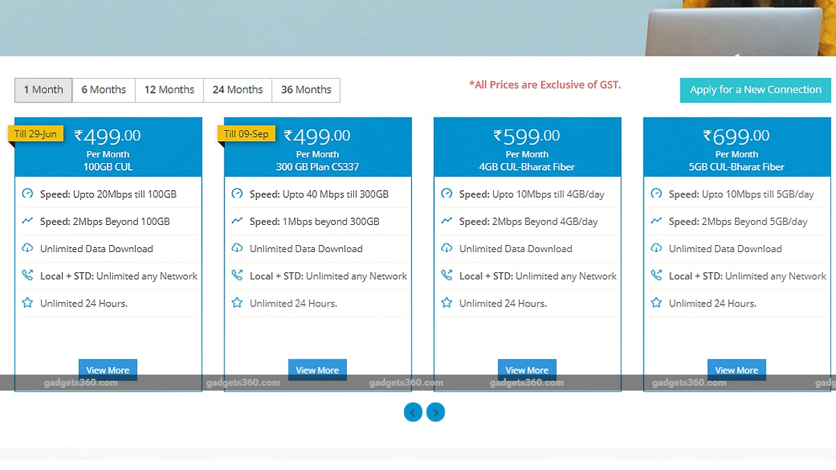 BSNL Extends Availability of Rs. 499 Bharat Fiber Plan With Up to 40Mbps Speeds