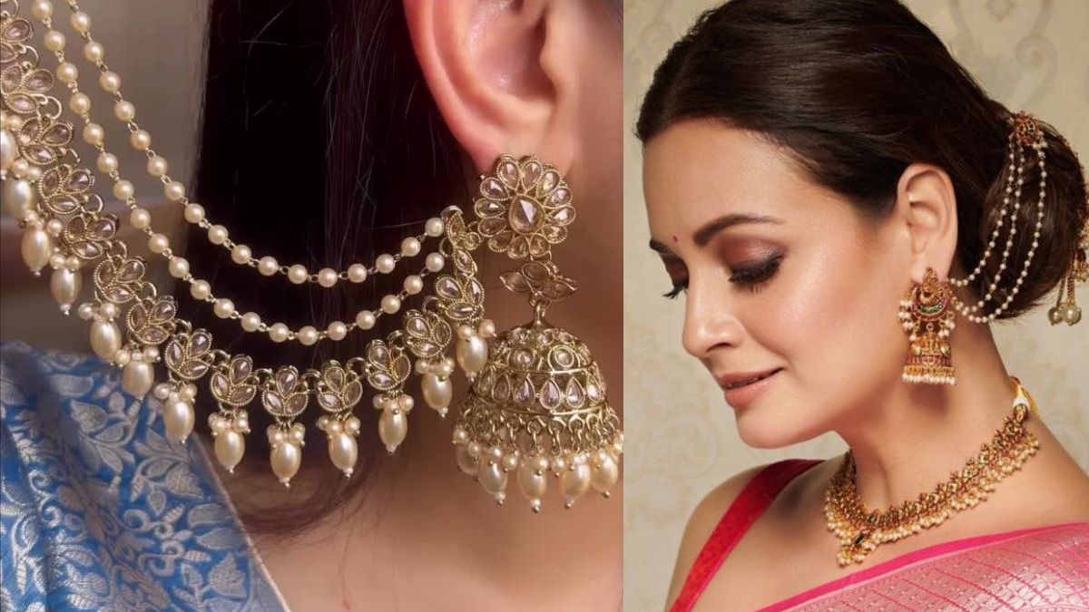 Top Hair Chain Earrings For Women: Jewellery To Go With Ethnic Outfits