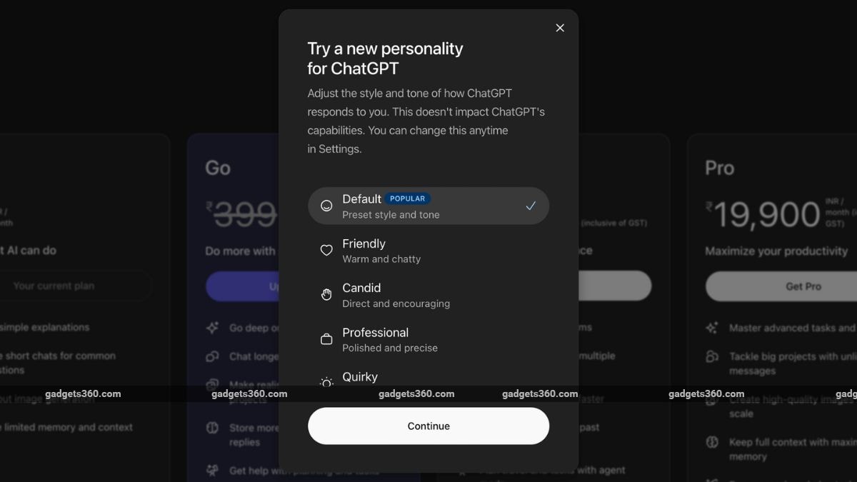 OpenAI Rolls Out GPT-5.1-Powered ChatGPT Personalities in India