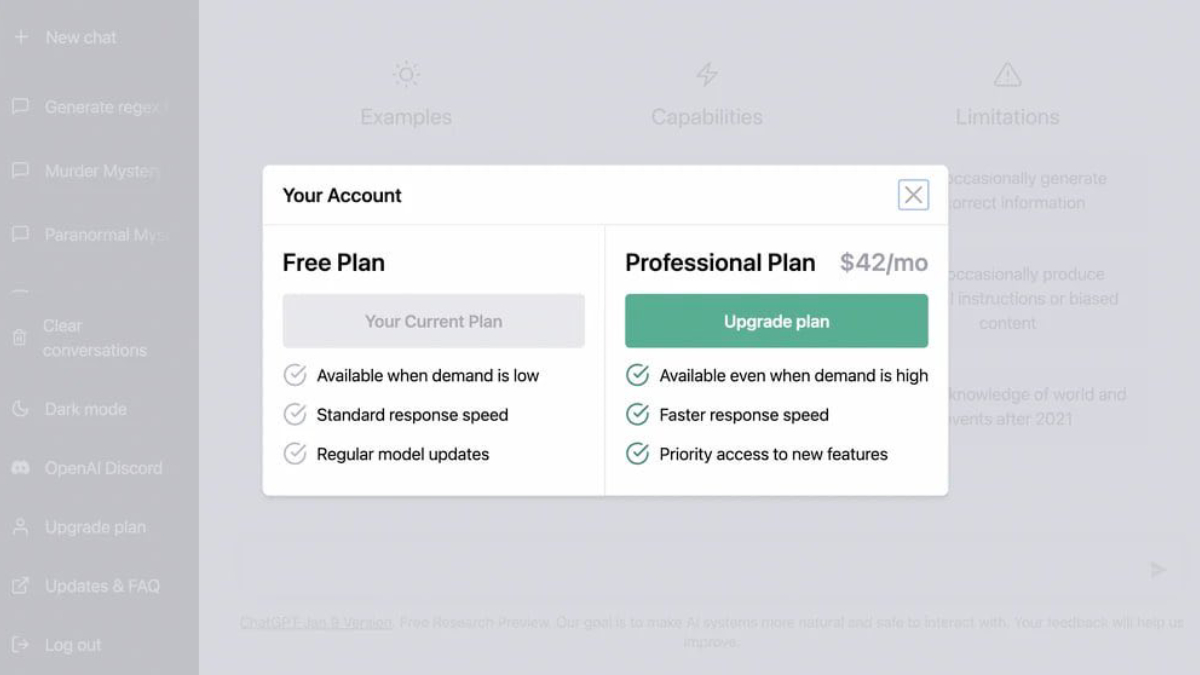 ChatGPT Professional Plan Priced at $42 Per Month Surfaces Online, Firm Yet to Announce Premium Plans