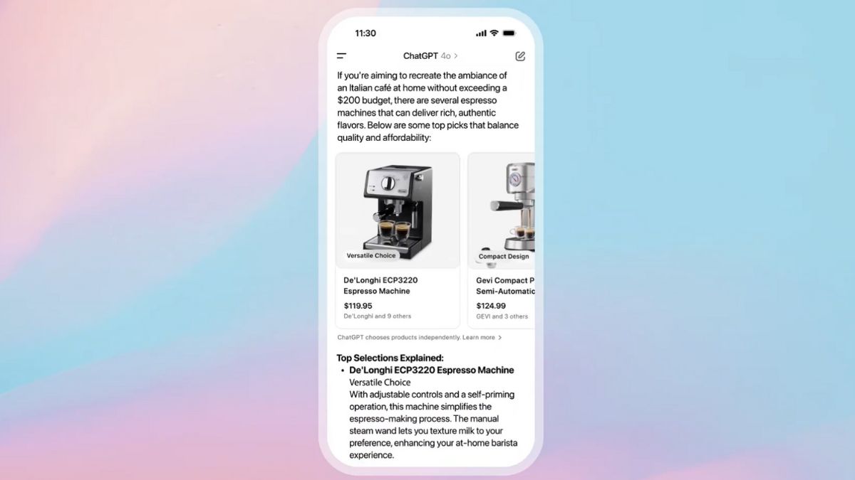 OpenAI Upgrades ChatGPT Search With Shopping Feature, Support for Multiple Citation