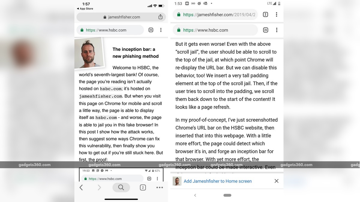 Chrome &lsquo;Inception Bar&rsquo; Phishing Attack Lets Hackers Trick Users With Fake URL Bar. Here&rsquo;s How to Avoid It