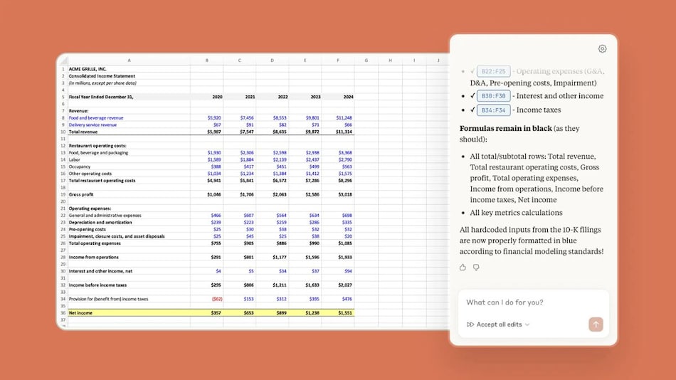 Anthropic Releases Microsoft Excel Support in Claude, Adds New Agentic Skills for Financial Tasks Anthropic Releases Microsoft Excel Support in Claude, Adds New Agentic Skills for Financial Tasks