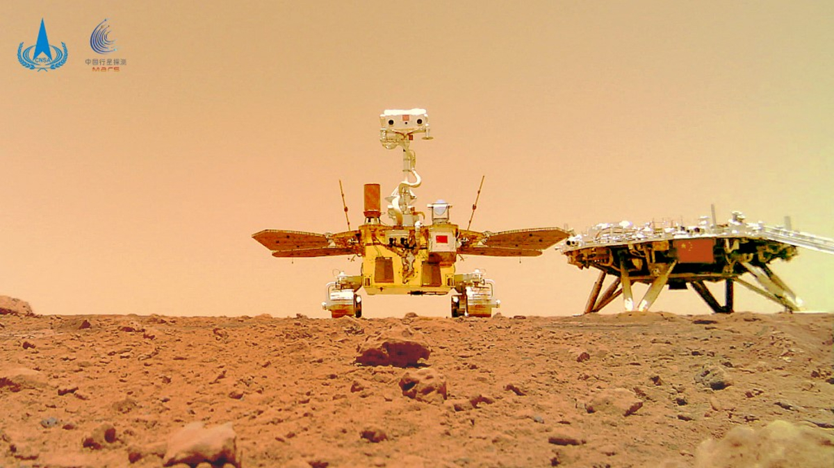 China&rsquo;s Mars Rover Zhurong Seen Exploring the Red Planet in First Photos