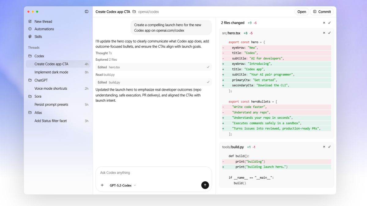 OpenAI Introduces Codex App With Agentic Coding for macOS