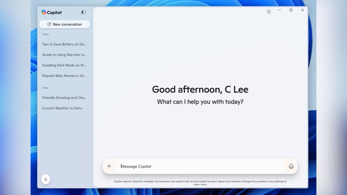 Microsoft Rolls Out Copilot for Windows App Update With New UI to Windows Insiders