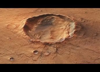 ESA Reveals City-Size &lsquo;Cosmic Butterfly&rsquo; Crater on Mars Containing Signs of Ancient Water