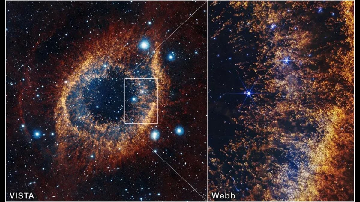 James Webb Captures Stunning Infrared Image of the Helix Nebula Eye of God