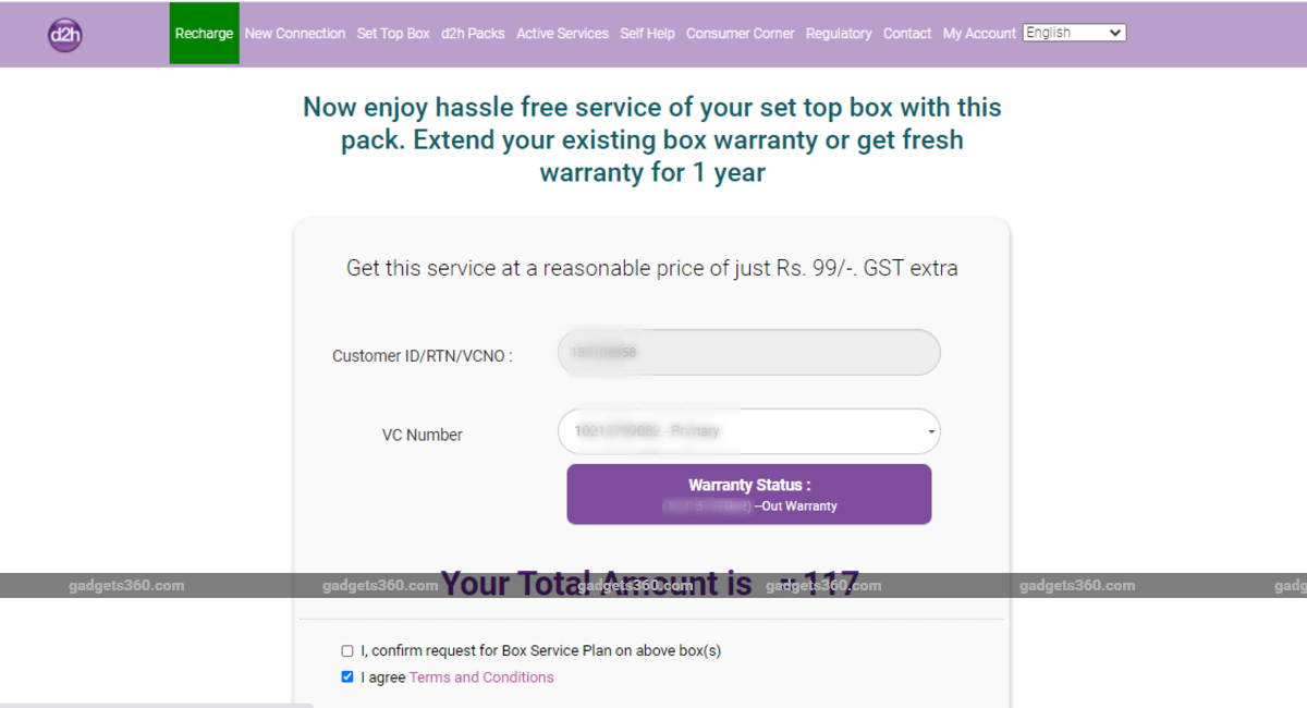 D2H Introduces New Service Plan for One-Year Set-Top Box Warranty, Priced at Rs. 117