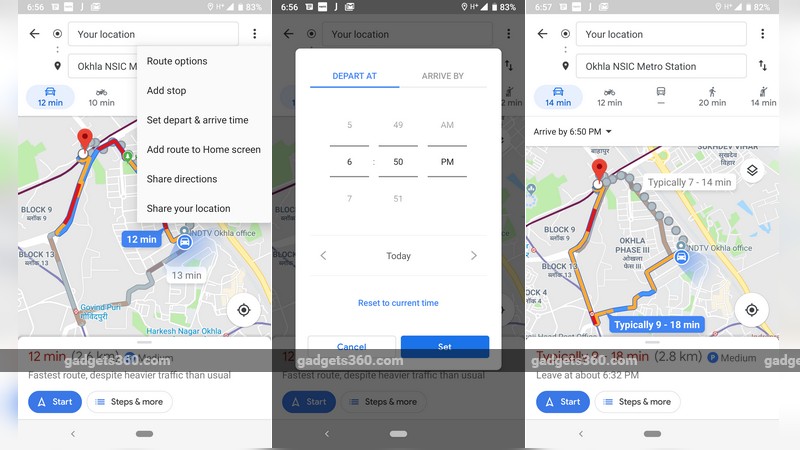 Google Maps for Android Gets Departure, Arrival Time Feature for Car Navigation