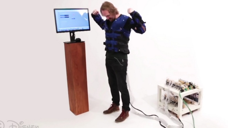 Disney Force Jacket to Simulate Hugs, Punches in VR and AR