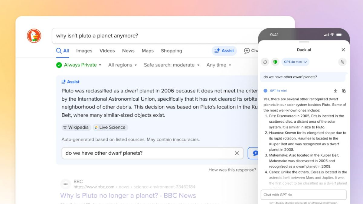 DuckDuckGo Introduces AI-Assisted Answers On Its Search Engine, Upgrades Duck.ai Chatbot