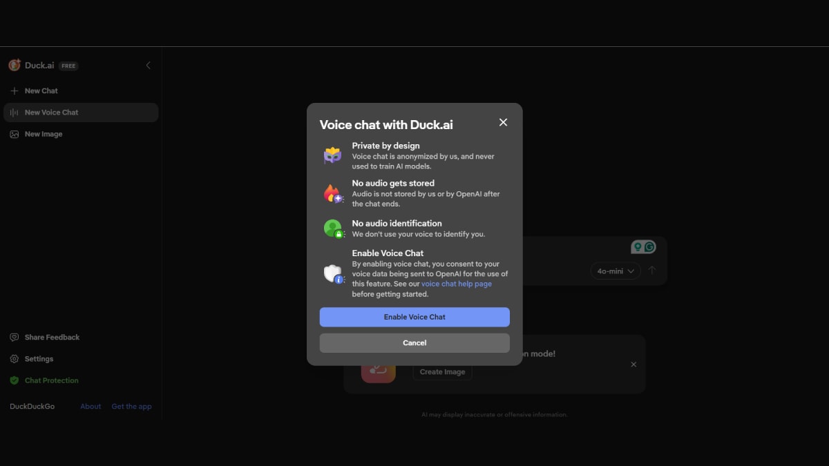 duckduckgo ai voice chat duckduckgo Duck AI Voice Chat
