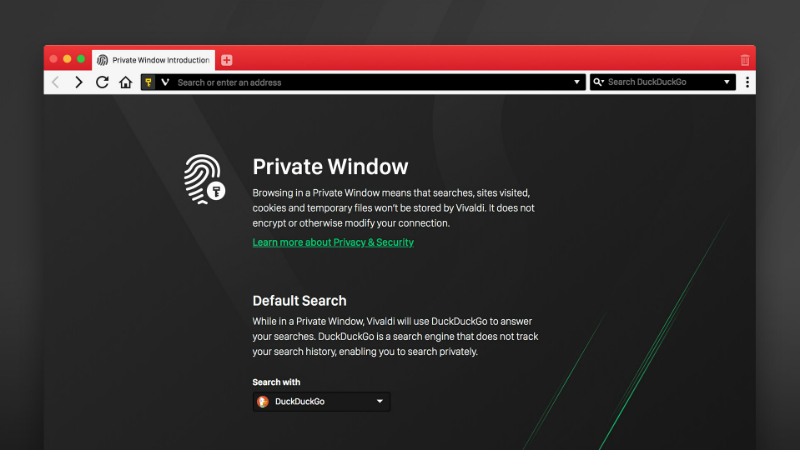 Vivaldi's Private Browsing Tabs Now Use DuckDuckGo as Default Search Engine