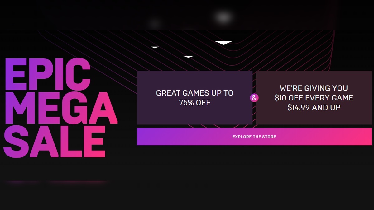 Epic Mega Sale Takes $10 Off Every Game Priced Above $15 Plus Additional Discounts, Applies to Past Purchases Too