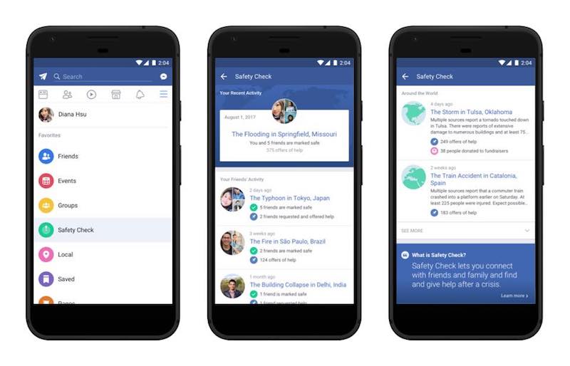 Facebook Safety Check Becomes a Permanent Feature With Its Own Section