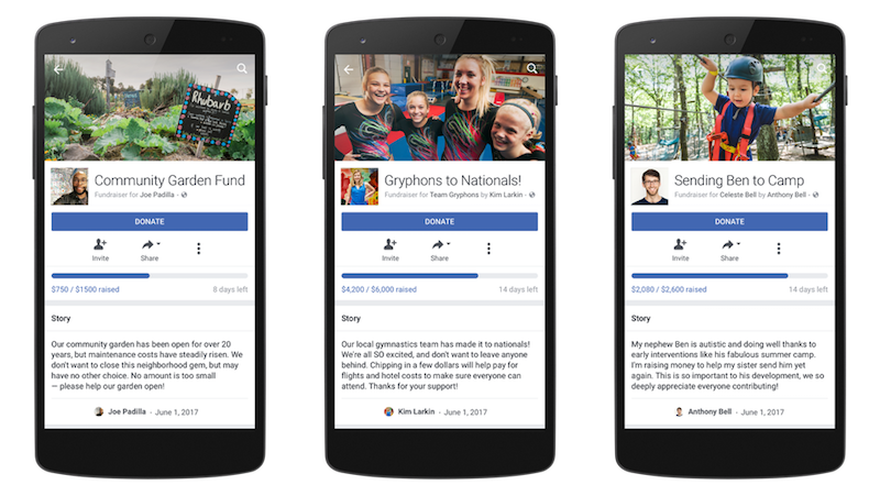 Facebook Expands Personal Fundraising Tools to More People, Causes