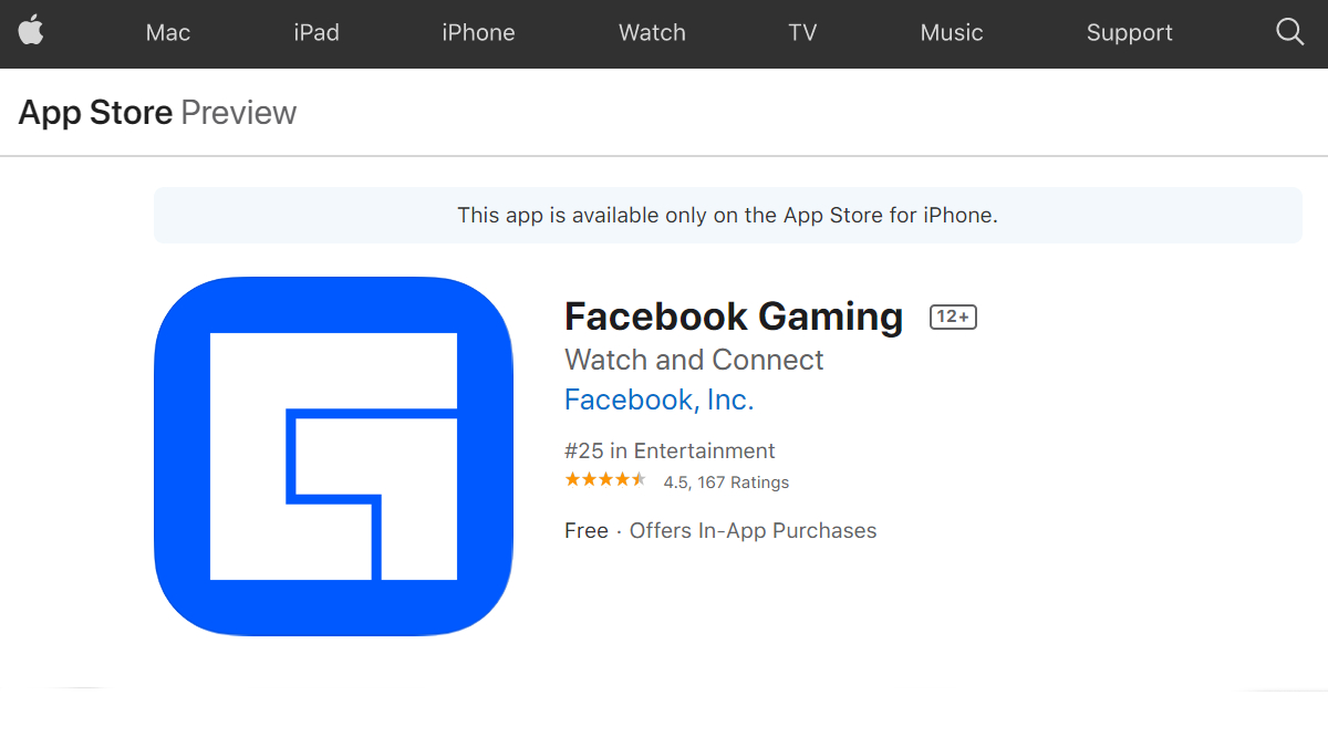 Facebook Gaming iOS App Launched Without Mini Games Section to Meet Apple App Store Policies