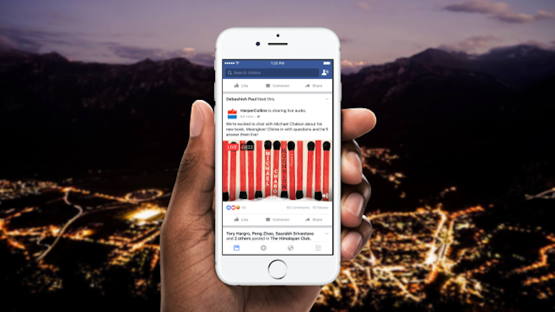 Facebook Live Audio Feature in Testing