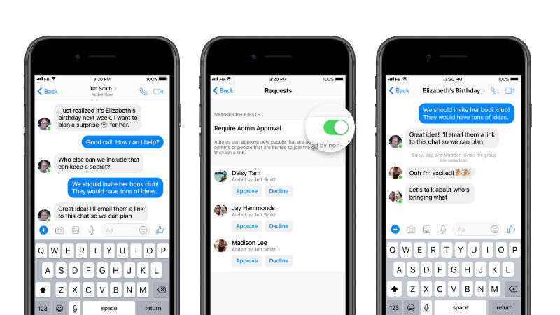 Facebook Messenger Enhances Group Chat Experience With Admin Privileges, Joinable Links