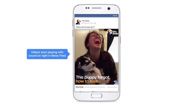 Facebook Now Autoplays News Feed Videos With Sound; Gets Picture-in-Picture Support and More