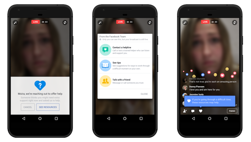 Facebook Suicide Prevention Tools Get AI Boost, Extended to Live and Messenger