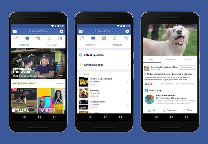 Facebook Envisions Watch Feature as TV for Social Media