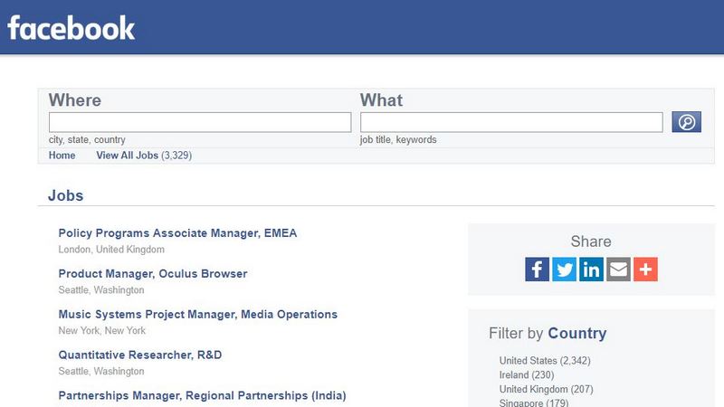 Facebook Jobs Service Expands to Over 40 Countries