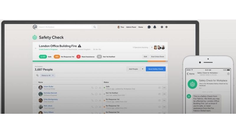 Facebook Workplace to Get Safety Check Feature Next Year