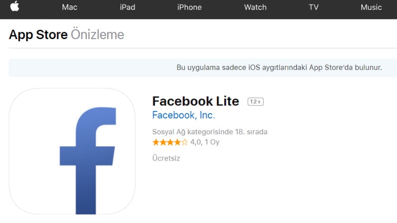 Facebook Lite launched for iOS but there's a catch - the app is only  available in Turkey - IBTimes India