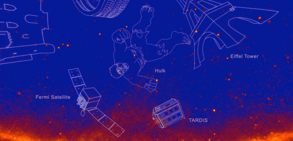 NASA Names New Gamma-Ray Constellations After Godzilla, Hulk