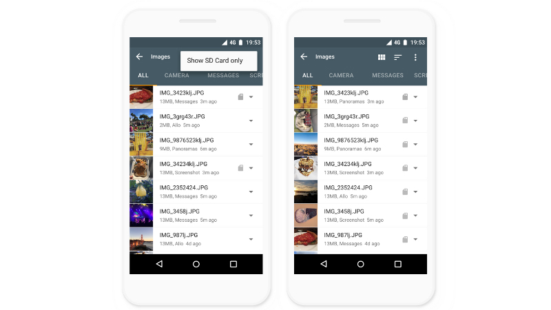 Google Files Go App Update Brings SD Card View, Tablet Support, 'Open With' Tab, and More