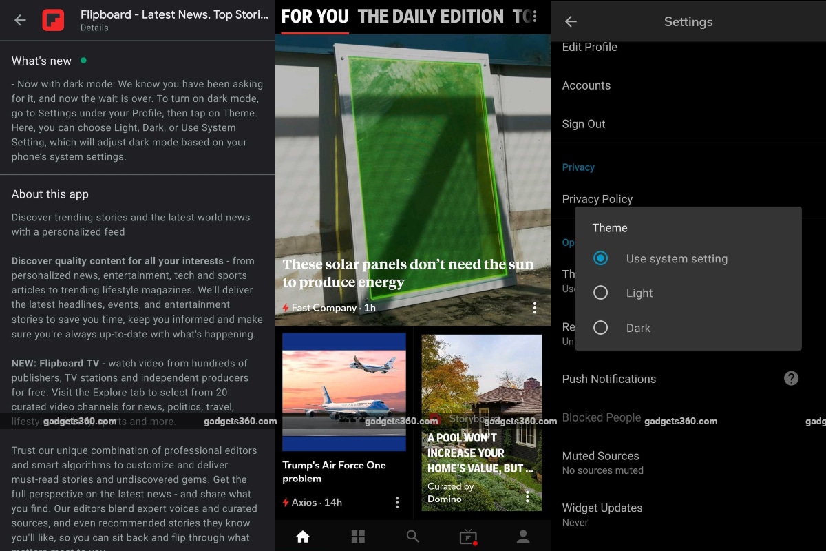 Flipboard Rolls Out Dark Mode For Android Users Technology News