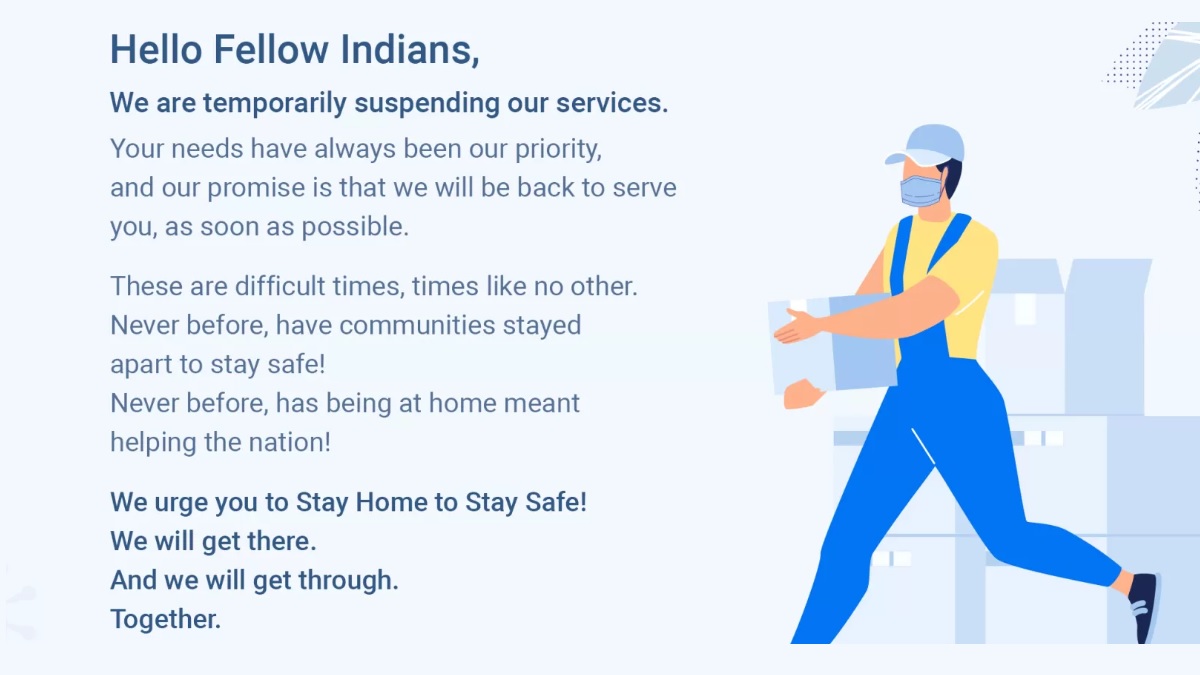 Flipkart Suspends Services as India Enters 21-Day Coronavirus Lockdown