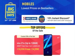 Flipkart Big Saving Days Sale Brings Offers on Pixel 3a, Vivo Z1x, iPhone XS, Samsung Galaxy S10 Lite, Others Flipkart Big Saving Days Sale Brings Offers on Pixel 3a, Vivo Z1x, iPhone XS, Samsung Galaxy S10 Lite, Others