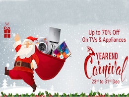 Flipkart Year Ender Carnival Sale Starts December 23: Discounts on TVs, Large Appliances Flipkart Year Ender Carnival Sale Starts December 23: Discounts on TVs, Large Appliances