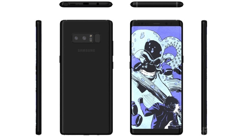 Samsung Galaxy Note 8 Renders Show the Handset From All Sides