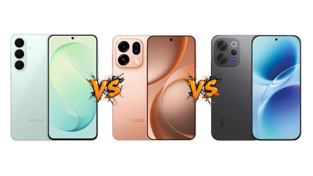 Samsung Galaxy S26 FE vs Oppo Find X9s vs Vivo V70 Elite: Price in India, Specifications and Features Compared